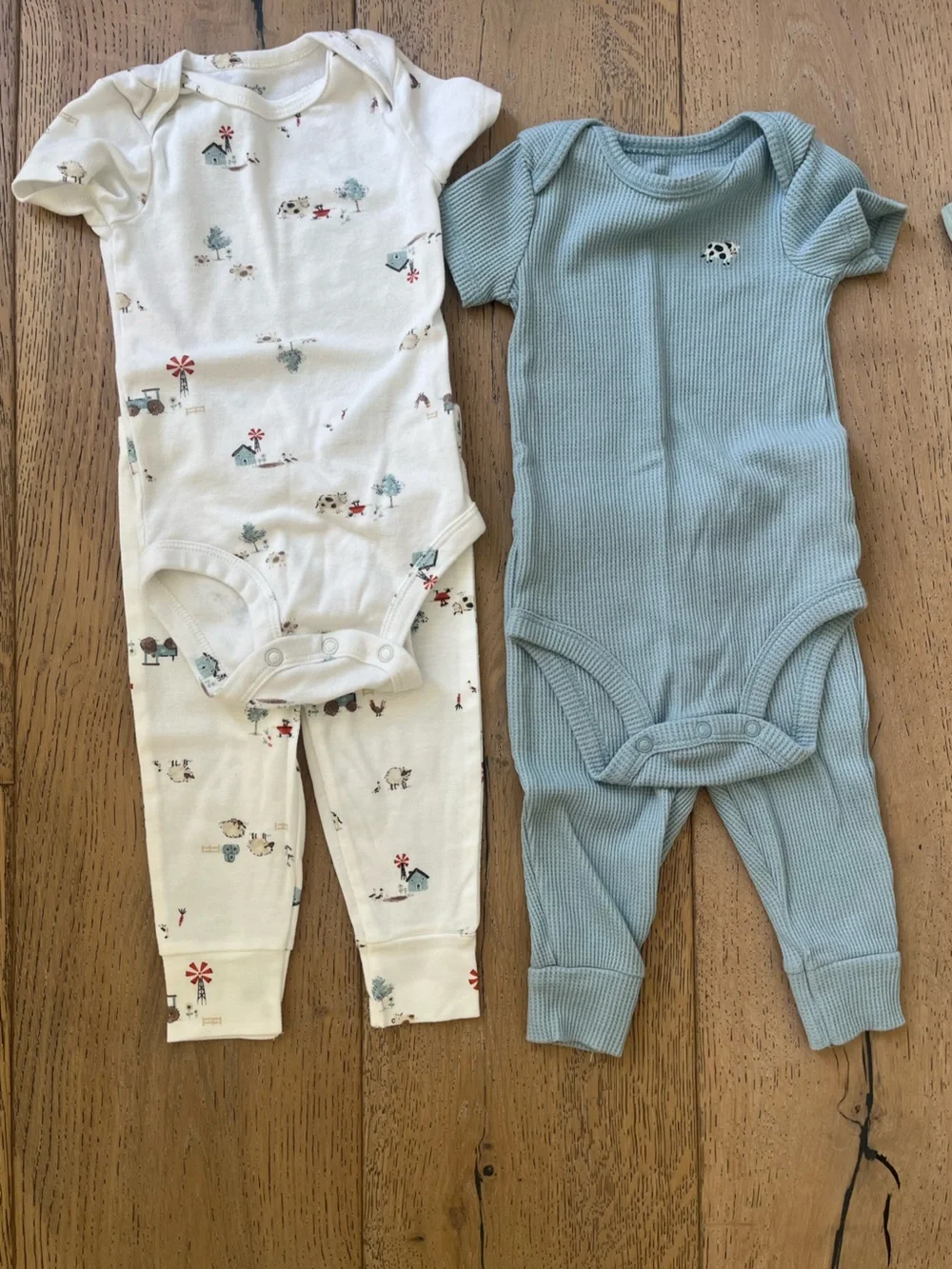 10 Piece Baby 3-6 month Set Onsie Pant Farm Cow Bear Dog Puppy Gap Flapdoodle